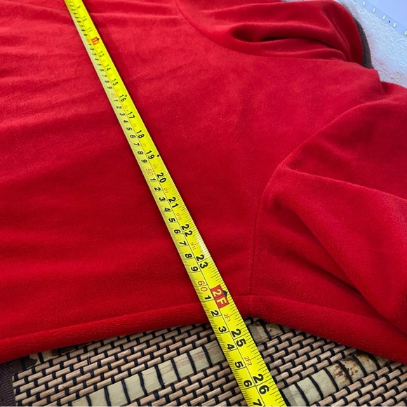 Coline Fine Velvet Dress XXL Red Embroidered Bohemian Draped Neckline Feminine - Picture 10 of 11